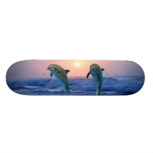 Skateboard Dauphin de Bottlenose au lever de soleil