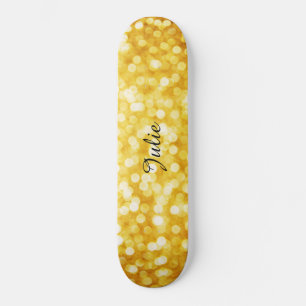 Skateboard de Bokeh Gold moderne