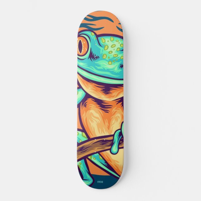 Skateboard de grenouille verte - Skateboards de gr (Recto)