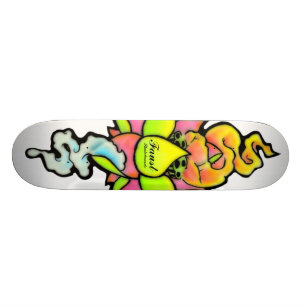 SKATEBOARD DE HIPTSTER DE FAT NOUVELLE SKOOL FLEUR DE LOTUS