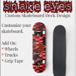 Skateboard Deck | Red Snake Skin | Rattle Snake<br><div class="desc">Skateboard Deck | Red Snake Skin | Rattle Snake
Professional Red Snake Skinned / Rattle Snake outdoors skateboard deck.
Customize your skateboard deck size when you order.

Perfect for: Skateboarding,  Recreational Play,  Ramp Riding,  Everyday travel and riding.
Not Included: Wheels,  Trucks,  Risers,  Grip Tape,  Hardware</div>