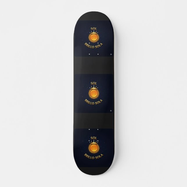 Skateboard Deck with Sol Brillo Sola Logo | Inspir (Front)