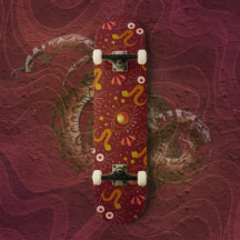 Déesse serpent rouge profond