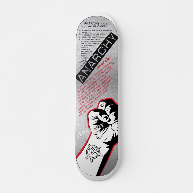 Skateboard Définition de planche à roulettes d'anarchie (Devant)