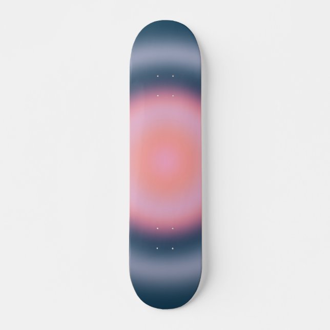 Skateboard Dégradé bleu de la marine Abstraite (Devant)