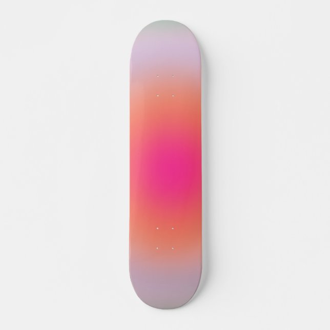 Skateboard Dégradé coloré vintage (Devant)