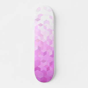 Skateboard Dégradé de cube girly moderne rose fuchsia