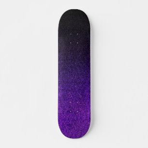 Skateboard Dégradé de Parties scintillant noir et pourpre