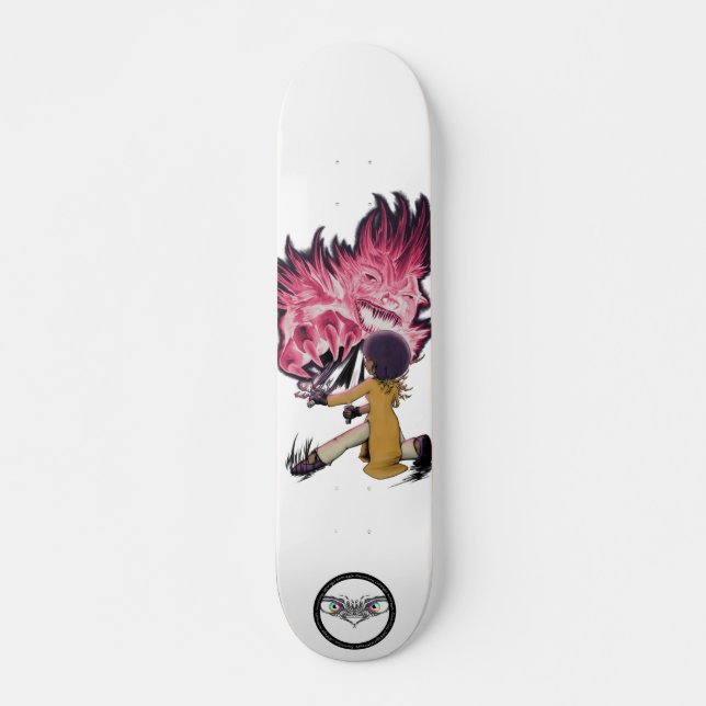 Skateboard Démoniaque Afro Tia combat les yeux rouges (Devant)