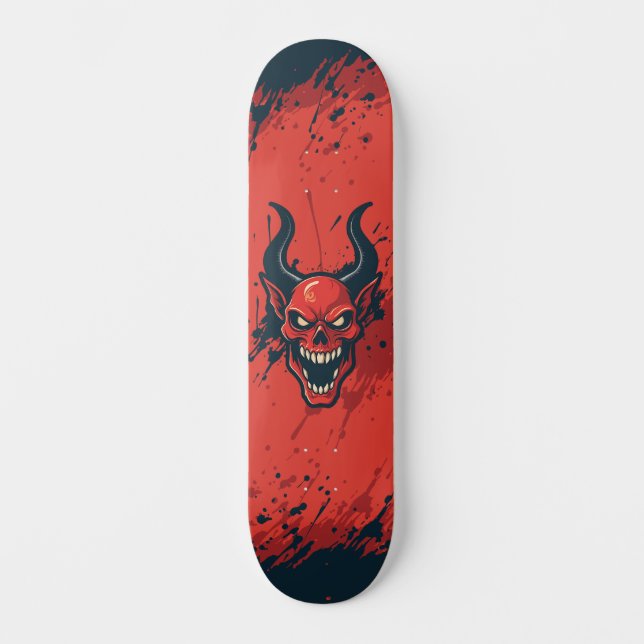 Skateboard Démoniaque rouge (Recto)