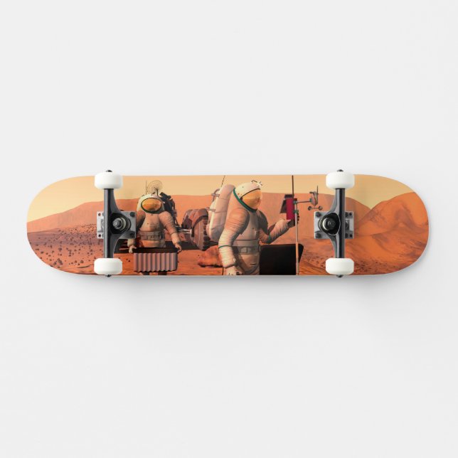 Skateboard Des Astronautes Mettent En Place Du Matériel Météo (Horz)