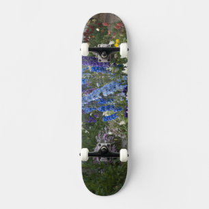 Skateboard Des fleurs printanières le long d'un chemin de ja