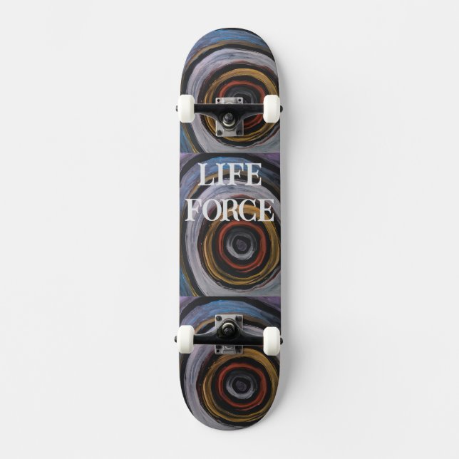 SKATEBOARD DESIGN BY ARTIST PAULA REILLY. (Front)