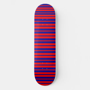 Skateboard Design de bandes rouges et bleues