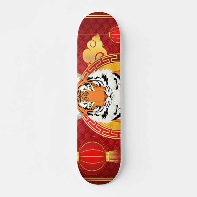 Skateboard Design de la nouvelle année chinoise avec tiger (Devant)