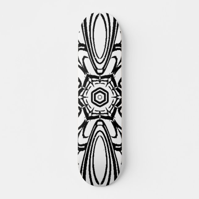 Skateboard design de mandala de fleurs (Devant)