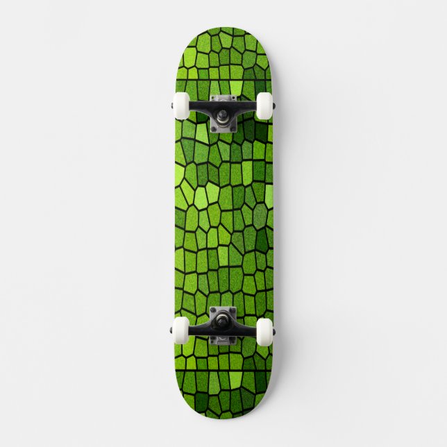 Skateboard Design en verre à tôle verte (Recto)