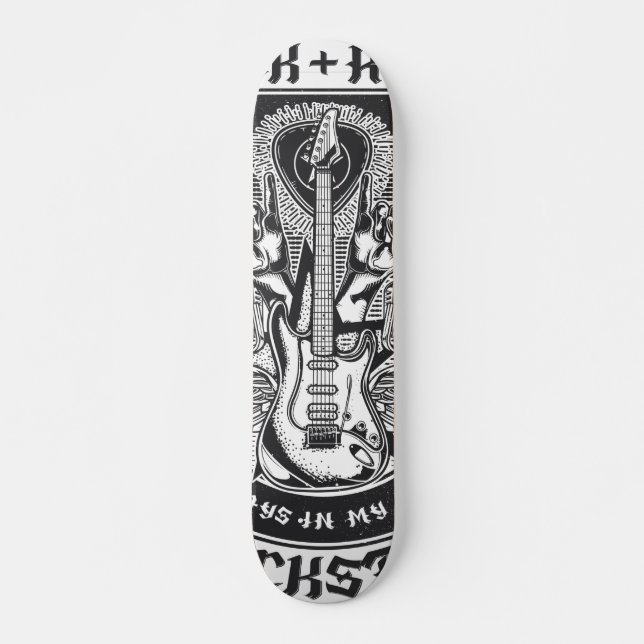 Skateboard Design Guitar Rock (Devant)