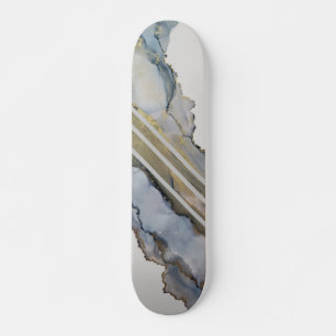 Skateboard Design moderne d'encre bleue Abstraite