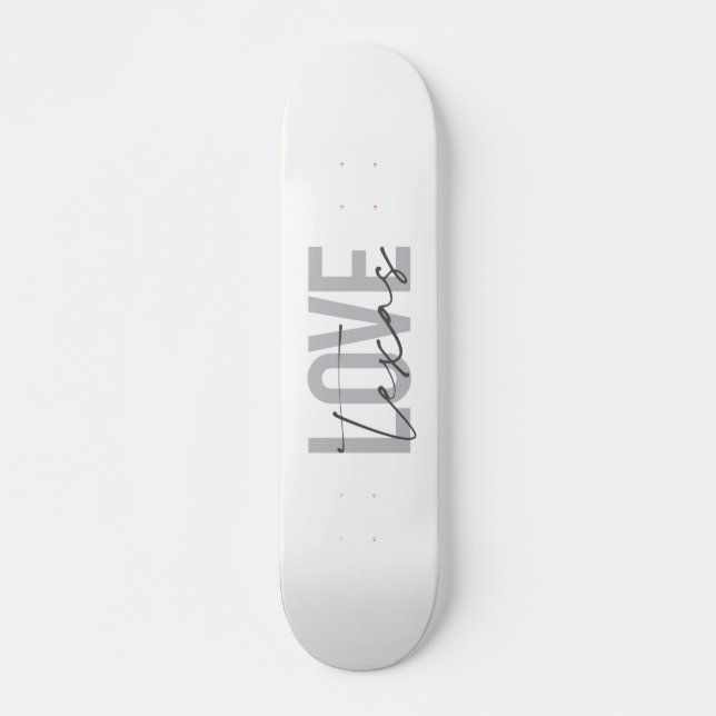 Skateboard Design simple, moderne, urbain, cool Love Texas (Devant)