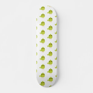Skateboard Dessin animé d'oiseau vert  