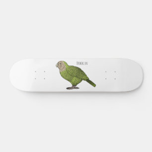 Skateboard dessin animé d'oiseaux de Kakapo