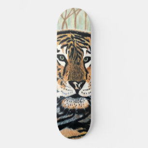 Skateboard Dessin au crayon couleur Tiger Art
