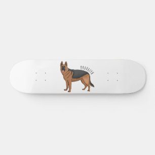 Skateboard dessin de berger allemand