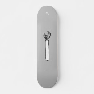 Skateboard Dessin de clé, illustration vintage de l'outil.