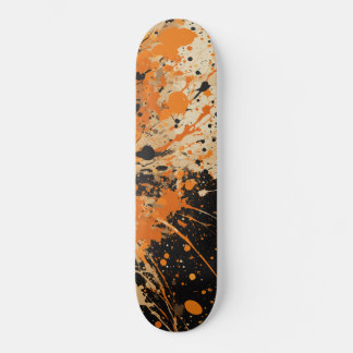 Skateboard Dessin de peinture futuriste, panthère noir, look,