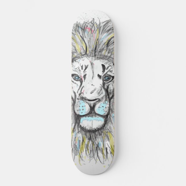 Skateboard Dessin dessiné à la main par cool et aquarelle Des (Recto)