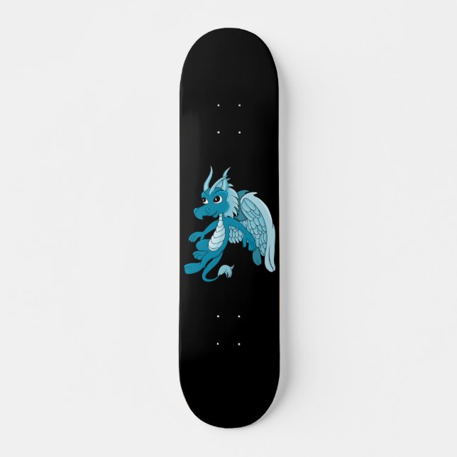 Skateboard Dessin du Dragon Bleu (Devant)