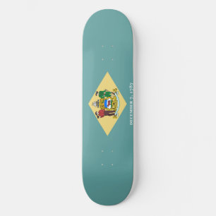 Skateboard Dessin du drapeau de l'État du Delaware