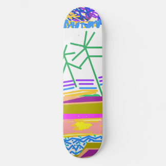 Skateboard Destination Vacances Festive Abstrait