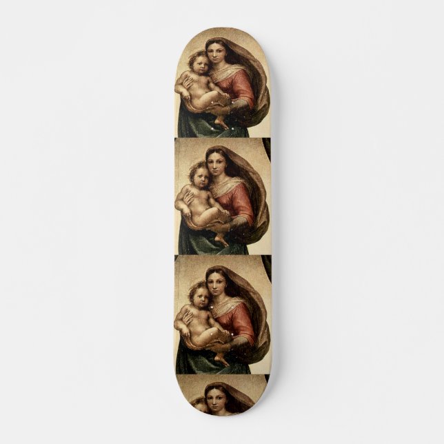 Skateboard Détail de la "Vierge Sixtine" de Raphael (vers 151 (Devant)