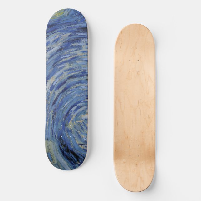 Skateboard Détail "Starry Night" fermé par Van Gogh (Recto)