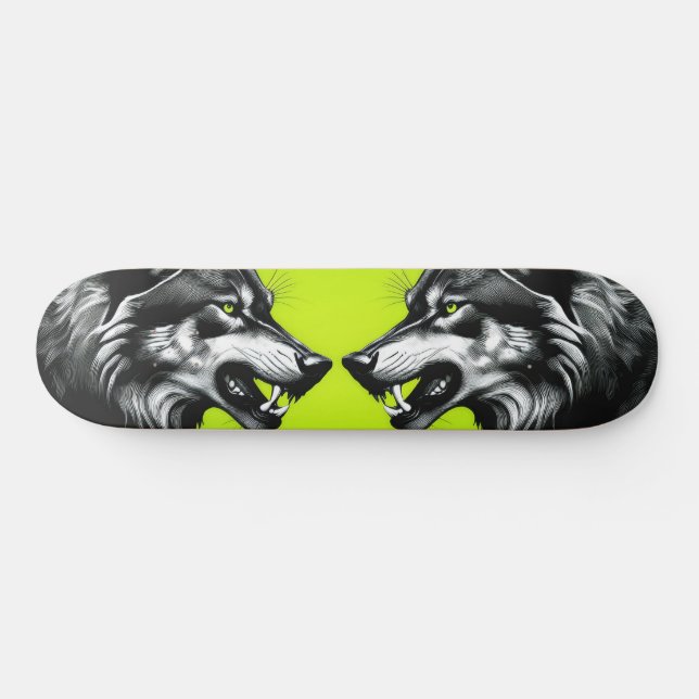 Skateboard Deux loups (Horz)