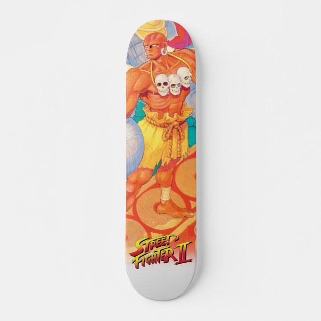 Skateboard Dhalsim avec des animaux (Devant)