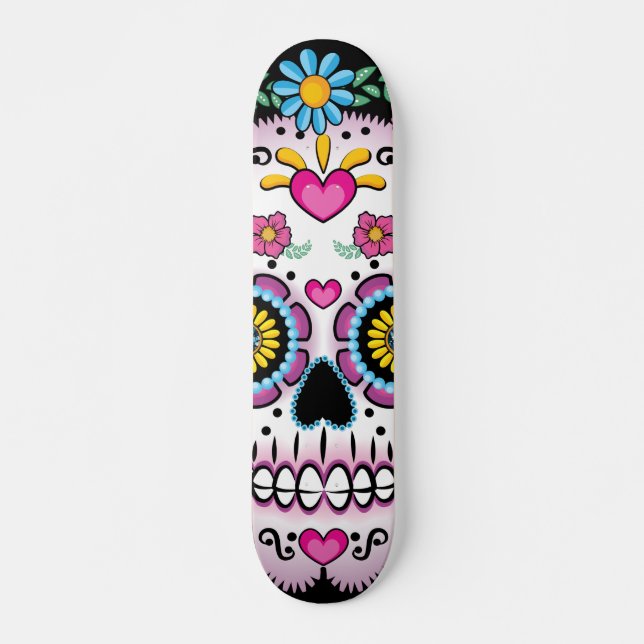 Skateboard Dia de los Muertos Crâne à sucre (Devant)