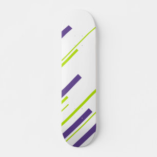 Skateboard Diagonales en vert citron vert et violet
