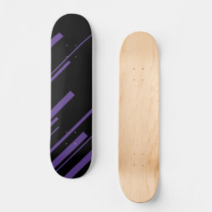 Skateboard Diagonales en violet et noir