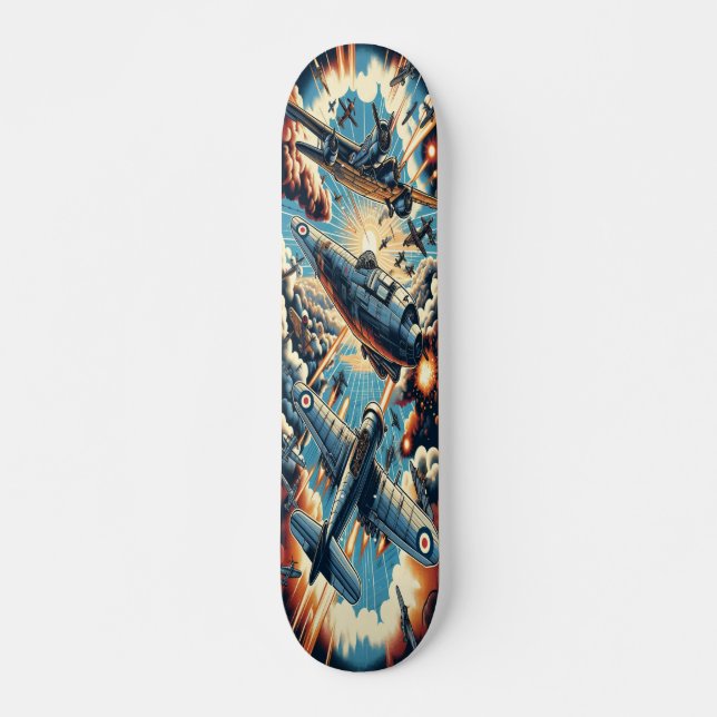 Skateboard "Dieselpunk Sky Battle Deck" (Devant)
