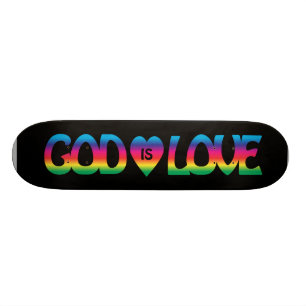 Skateboard Dieu est planche à roulettes d'amour