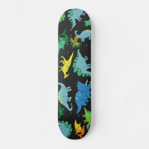 Skateboard Dinosaures Enfants Dinos Joueurs Colorés