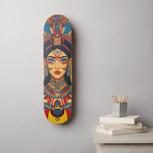 Skateboard Diosa Maya Ixchel (Art mural)