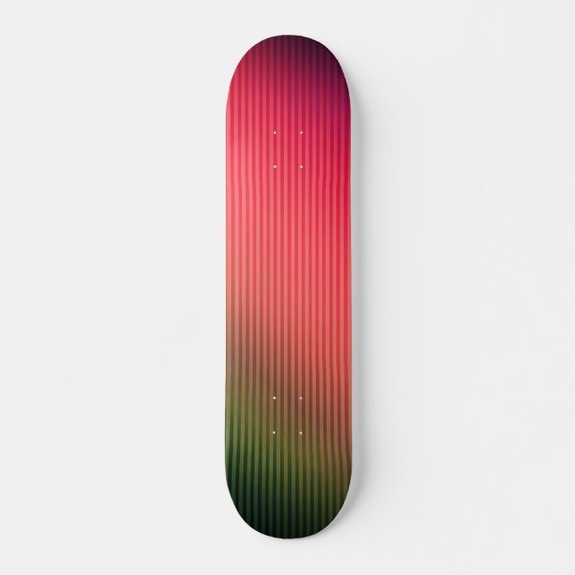 Skateboard Divisé, rouge, vert, dégradé (Devant)