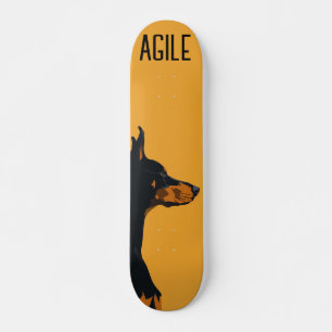 Skateboard Doberman jaune