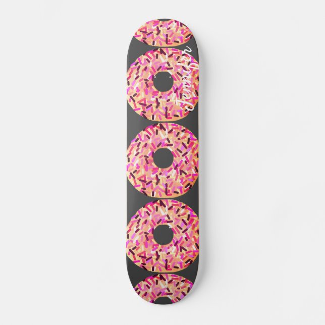 Skateboard Donut rose asperge les filles Personnalisé (Recto)