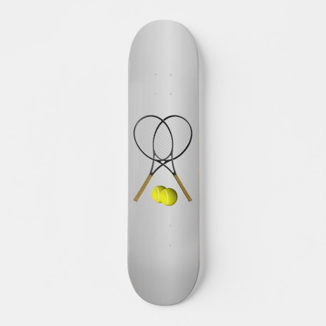 Skateboard Double Tennis Sport Thème Argent (Devant)