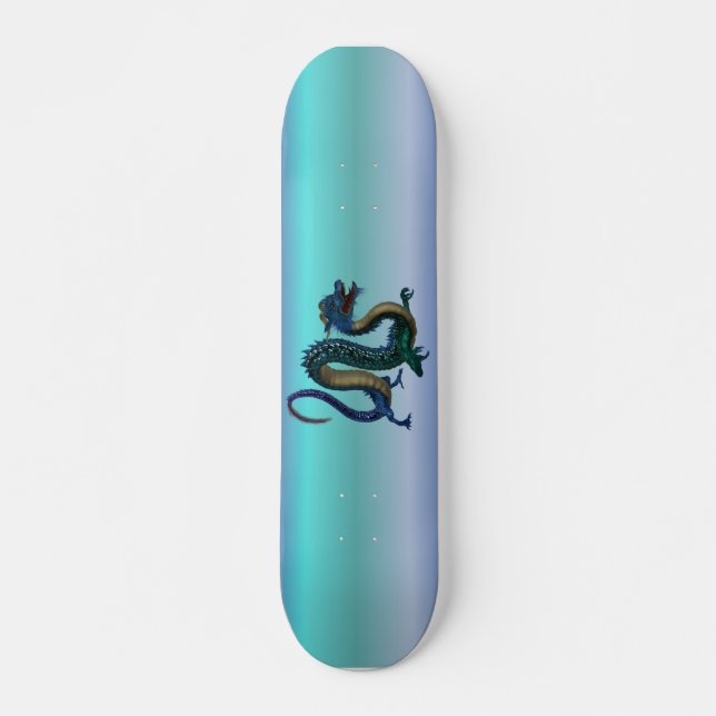 Skateboard Dragon bleu (Devant)